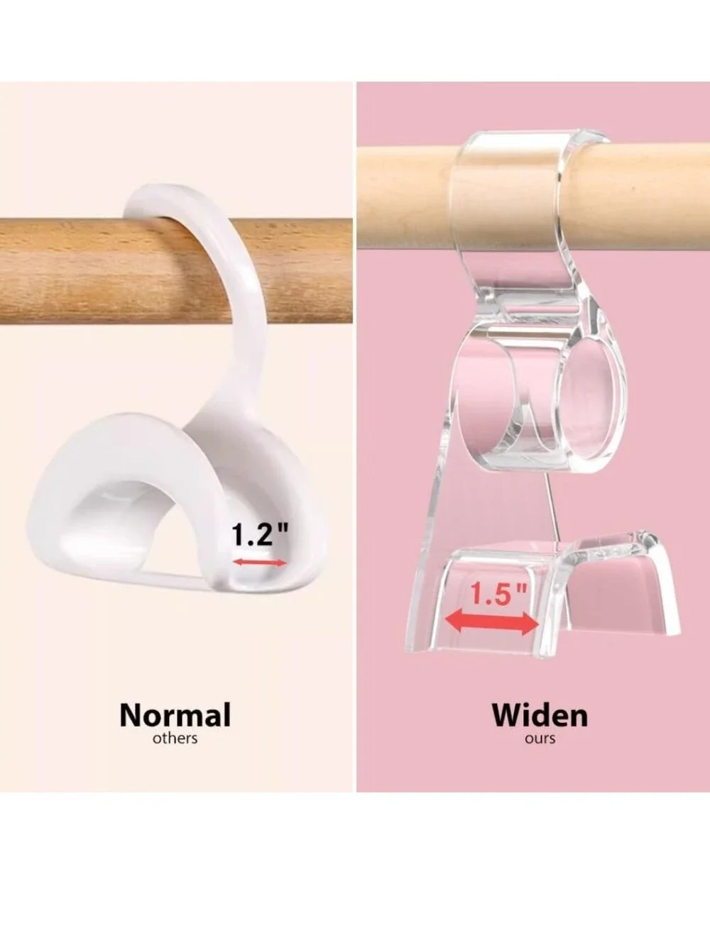 Clear Acrylic Purse Hangers - Set of 4